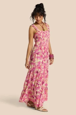 Bad/beach dames jurkje strand rose