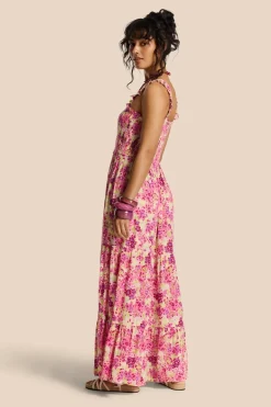 Bad/beach dames jurkje strand rose