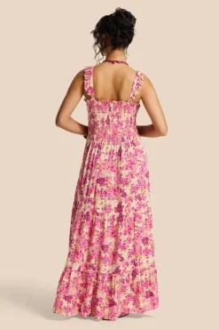 Bad/beach dames jurkje strand rose