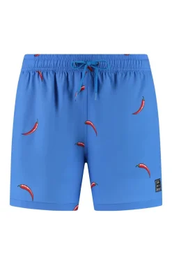 Bad/beach heren zwemshort blauw