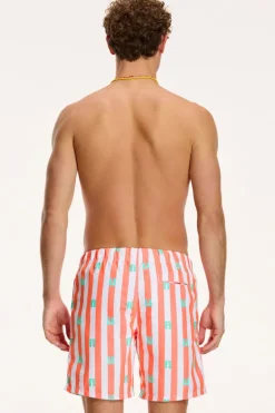Bad/beach heren zwemshort oranje