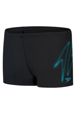 Bad/beach jongens zwemslip mid zwart