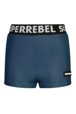Bad/beach jongens zwemslip mid blauw