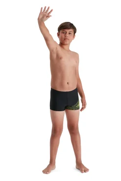 Bad/beach jongens zwemslip mid zwart