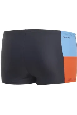 Bad/beach jongens zwemslip lng blauw