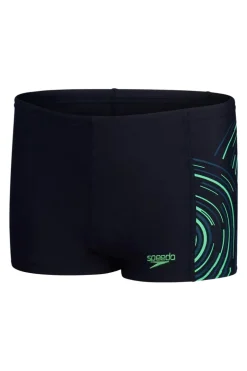 Bad/beach jongens zwemslip mid blauw