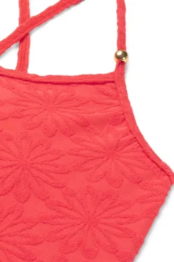 Bad/beach meisjes badpak mode rood