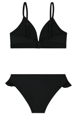 Bad/beach meisjes bikini zwart