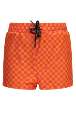 Bad/beach meisjes short oranje