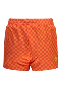 Bad/beach meisjes short oranje