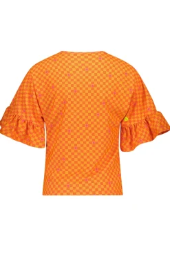 Bad/beach meisjes top oranje