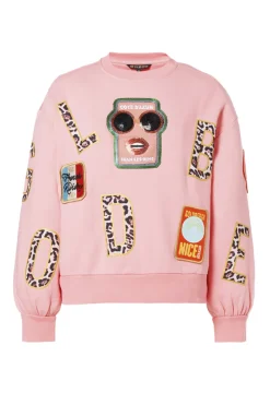 Casual dames sweater rose