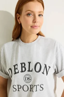 Casual dames t-shirt km grijs