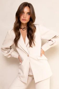 Dames blazer bruin