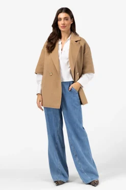 Dames blazer bruin