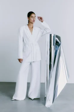 Dames blazer ecru