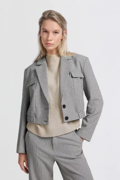Dames blazer grijs