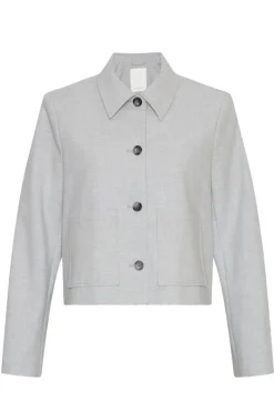 Dames blazer grijs