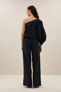 Dames blouse korte mouw blauw