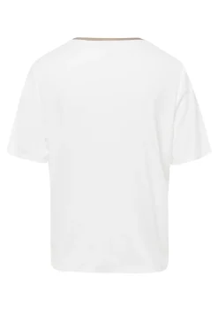 Dames blouse korte mouw bruin