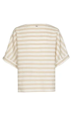 Dames blouse korte mouw bruin