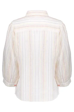 Dames blouse korte mouw ecru