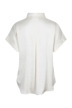 Dames blouse korte mouw ecru