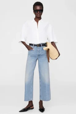 Dames blouse korte mouw ecru