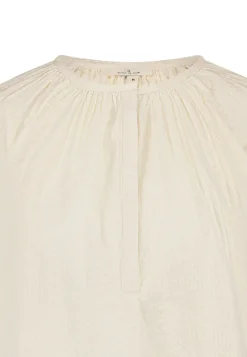 Dames blouse korte mouw ecru