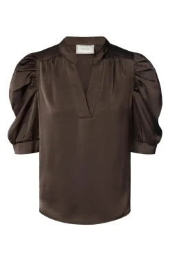 Dames blouse korte mouw ecru