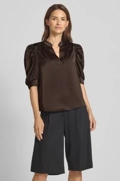 Dames blouse korte mouw ecru