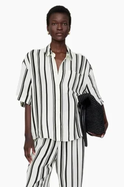 Dames blouse korte mouw ecru