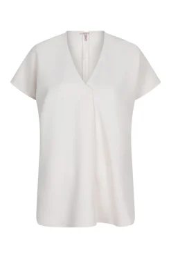 Dames blouse korte mouw ecru