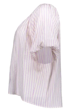 Dames blouse korte mouw grijs