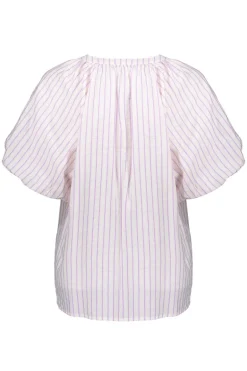Dames blouse korte mouw grijs