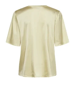 Dames blouse korte mouw geel