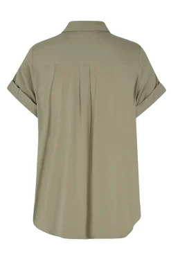 Dames blouse korte mouw groen