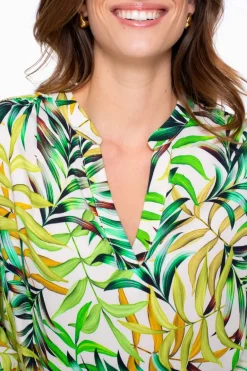 Dames blouse korte mouw grijs