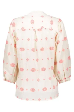 Dames blouse korte mouw grijs
