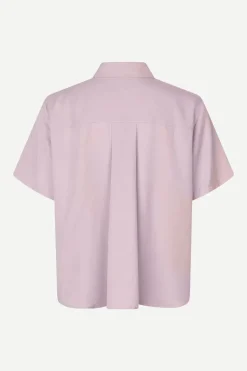 Dames blouse korte mouw rose