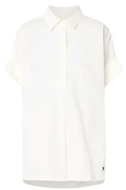 Dames blouse korte mouw wit