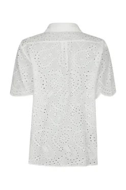 Dames blouse korte mouw wit