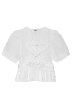 Dames blouse korte mouw wit