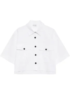 Dames blouse korte mouw wit