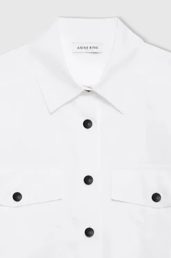 Dames blouse korte mouw wit