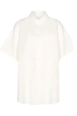 Dames blouse korte mouw wit