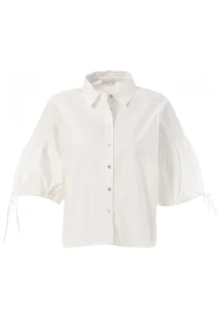 Dames blouse korte mouw wit