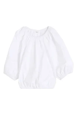 Dames blouse korte mouw wit