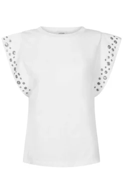 Dames blouse korte mouw wit