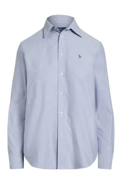 Dames blouse lange mouw blauw